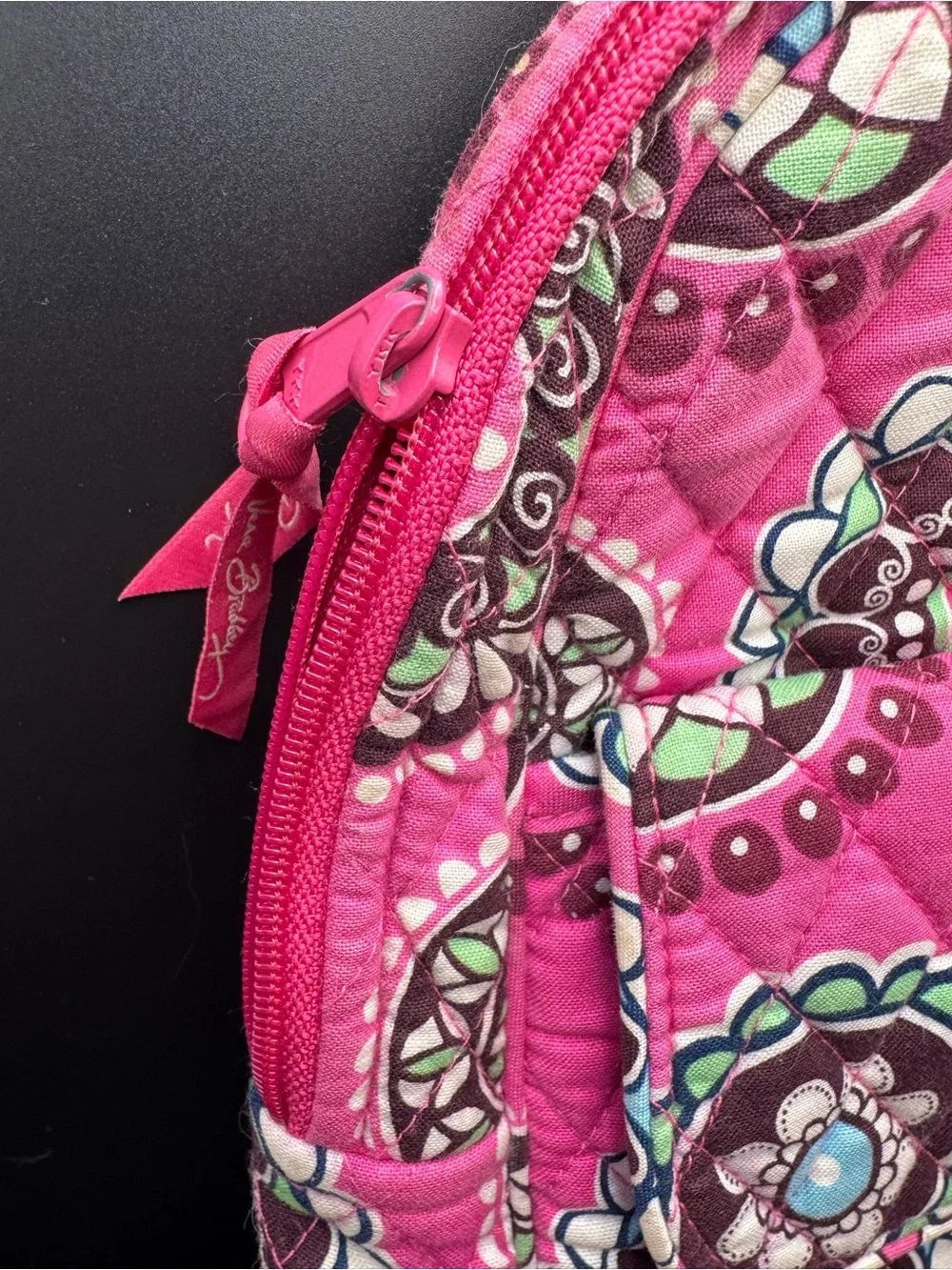Vera Bradley Hot Pink Quilted Floral Medallion Backpack
